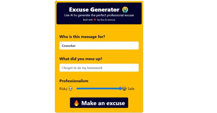 Excuse AI - Excuse Generator